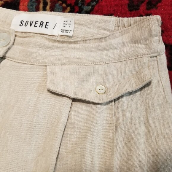 Sovere Anthropologie Instance Linen Pant – Wide Leg High Rise - XS - Picture 4 of 10